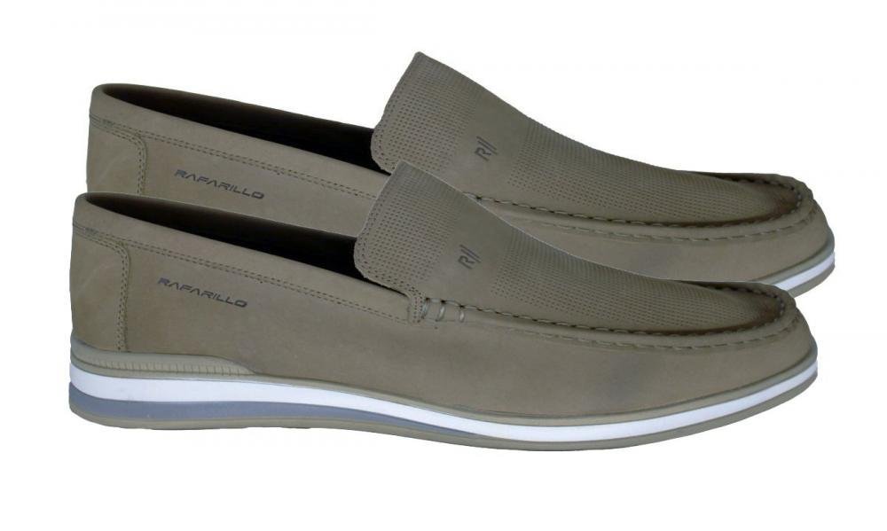 Mocassim Em Couro Rafarillo 2803 Masculino Cinza 3