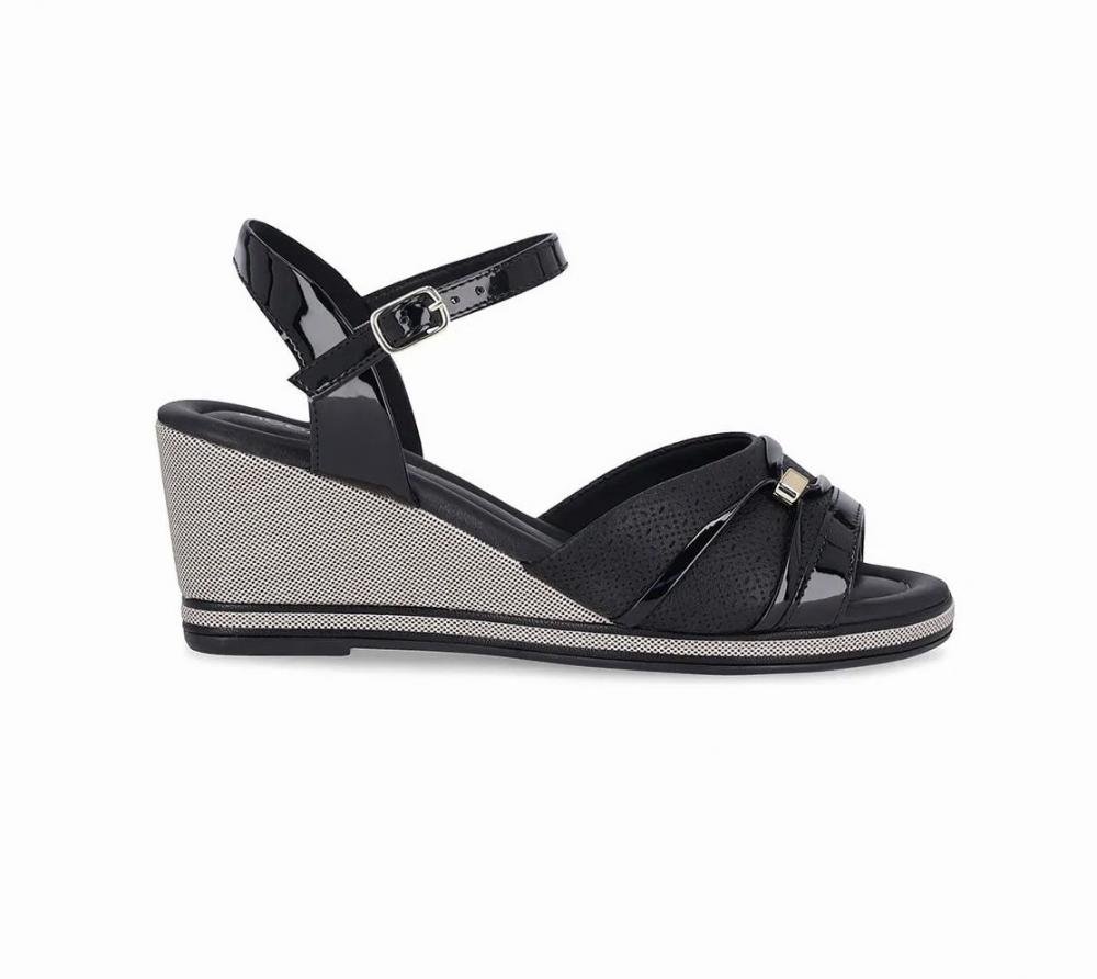 Sandália Anabela Piccadilly 408232 Feminino Preto 1