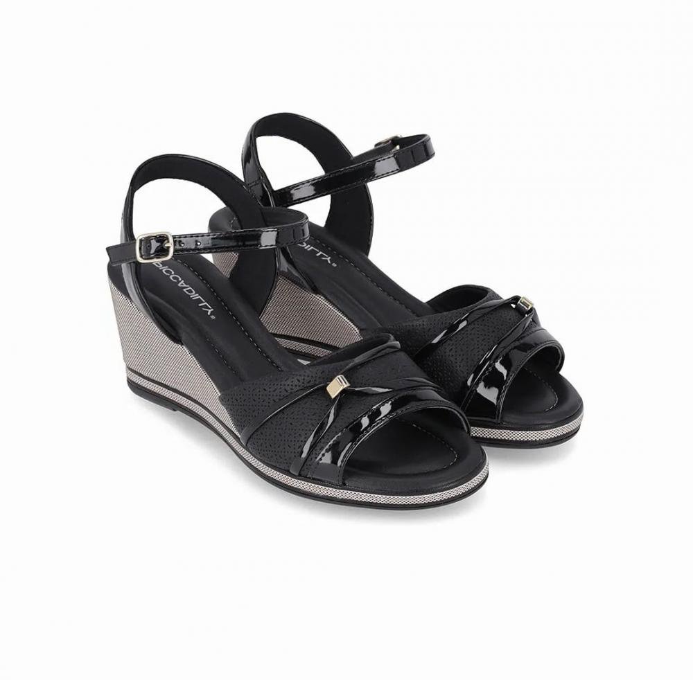 Sandália Anabela Piccadilly 408232 Feminino Preto 2