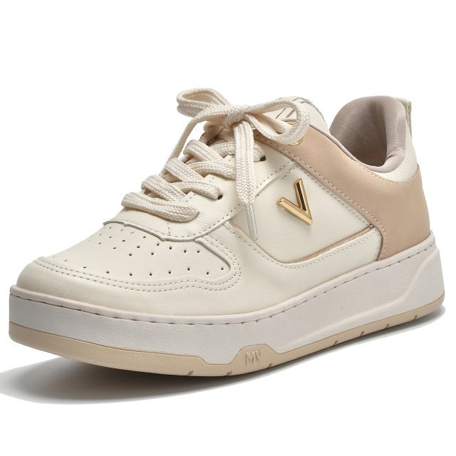 Tênis Casual Via Marte 137-003 Feminino Bege 3