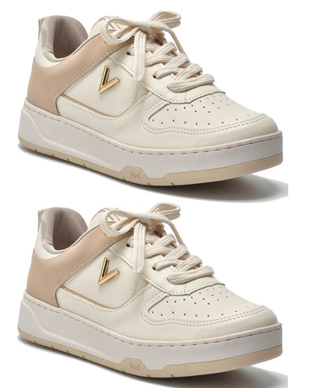 Tênis Casual Via Marte 137-003 Feminino Bege 4