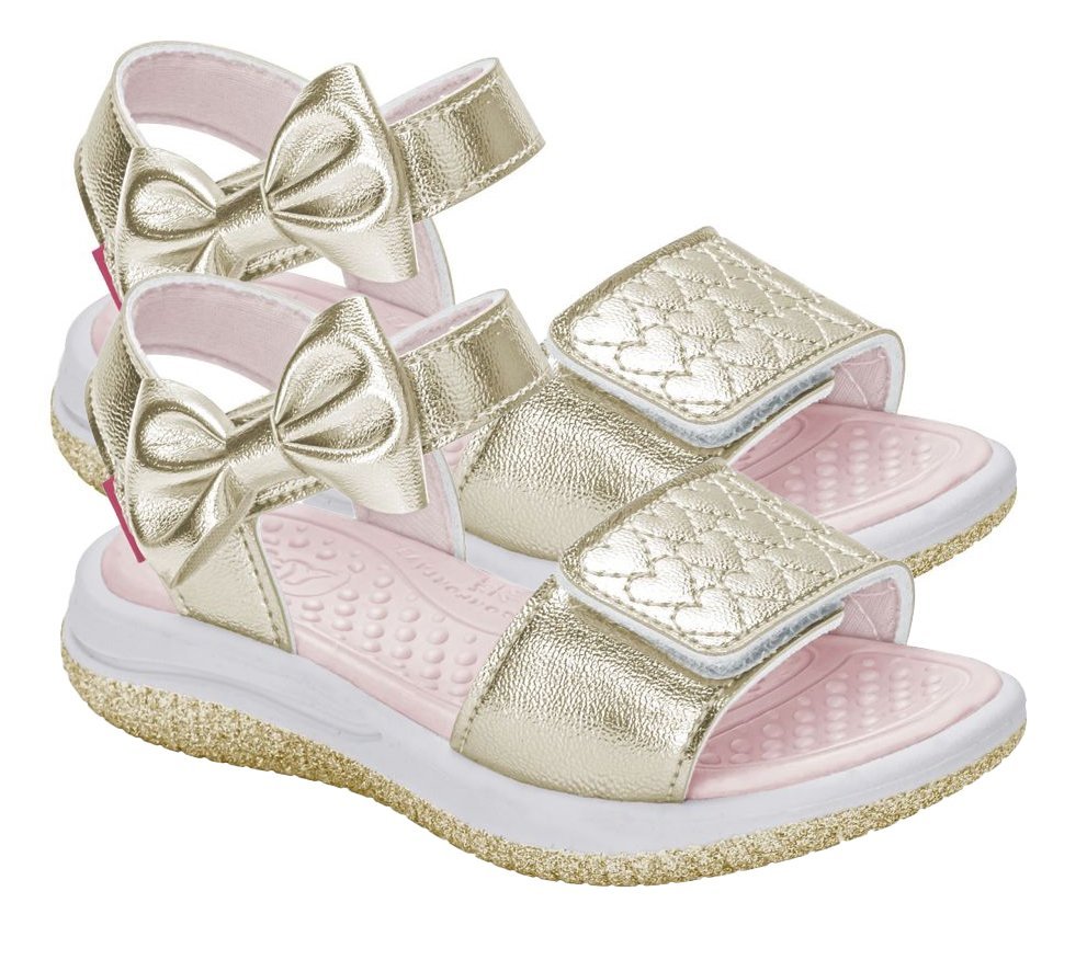 Sandália Papete Kidy 19210580932 Infantil Feminino Dourado 3