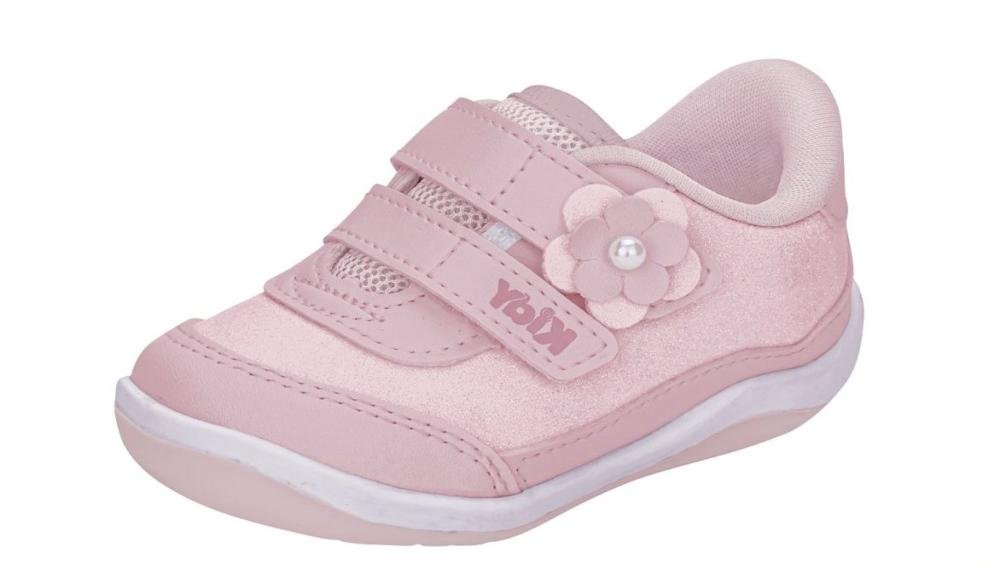 Tênis Casual Slip On Velcro Kidy Infantil Feminino Rosa 2
