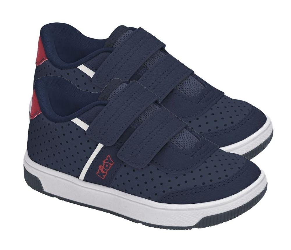 Tênis Casual Slip On Velcro Kidy Infantil Masculino Azul 3