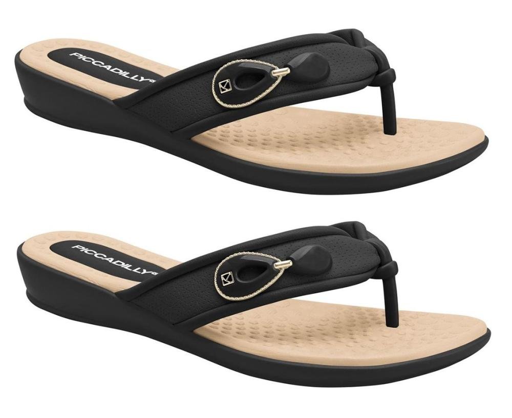 Chinelo Tamanco Piccadilly 500372 Feminino Preto 3