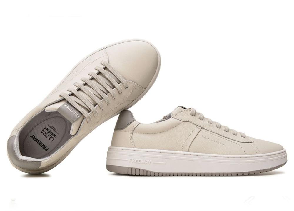 Sapatenis Freeway Couro Evo 02-4077 Masculino Branco 4