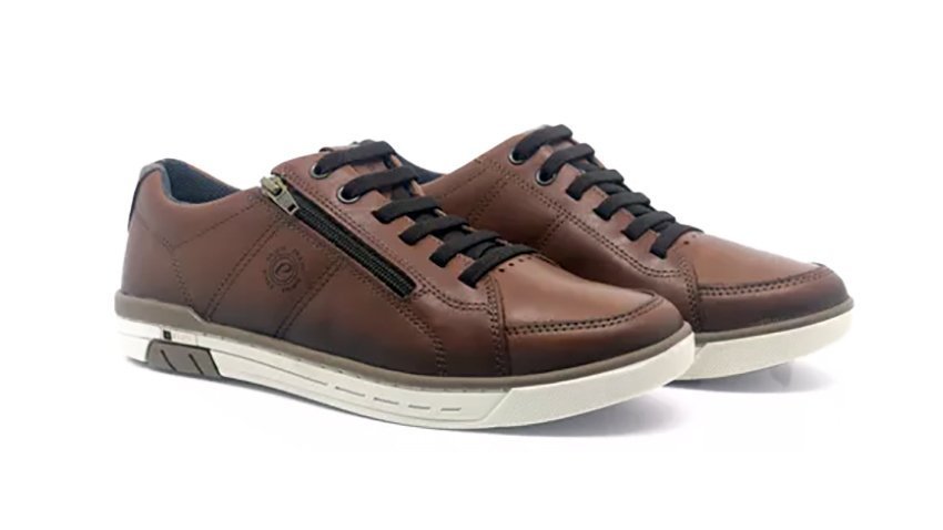 Sapatênis Pegada em Couro 119313 Masculino Marrom 3