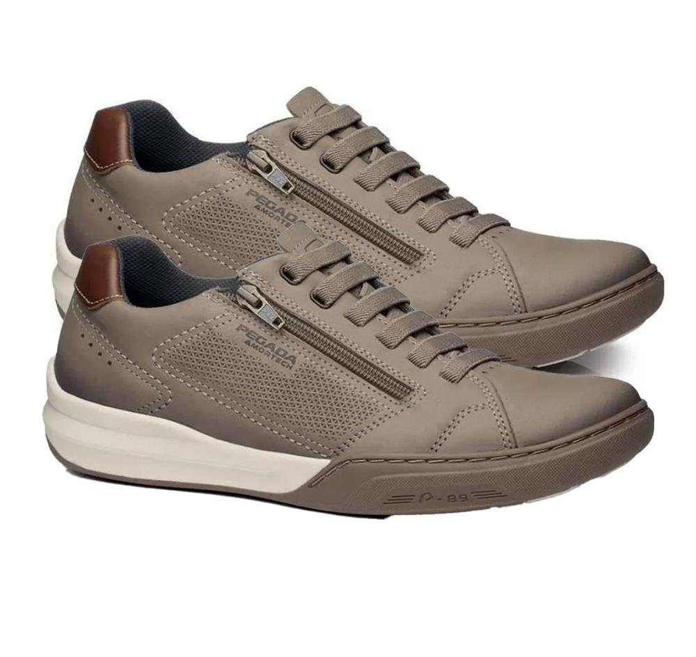 Sapatênis Pegada em Couro 111002 Masculino Marrom 3