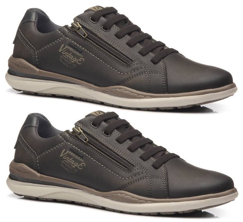 Sapatênis Pegada Tamanho Especial Plus 519108 Masculino Marrom 3