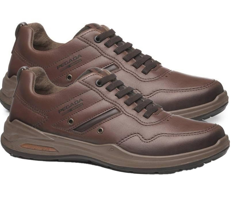 Sapatênis Pegada em Couro 110505 Masculino Marrom 3
