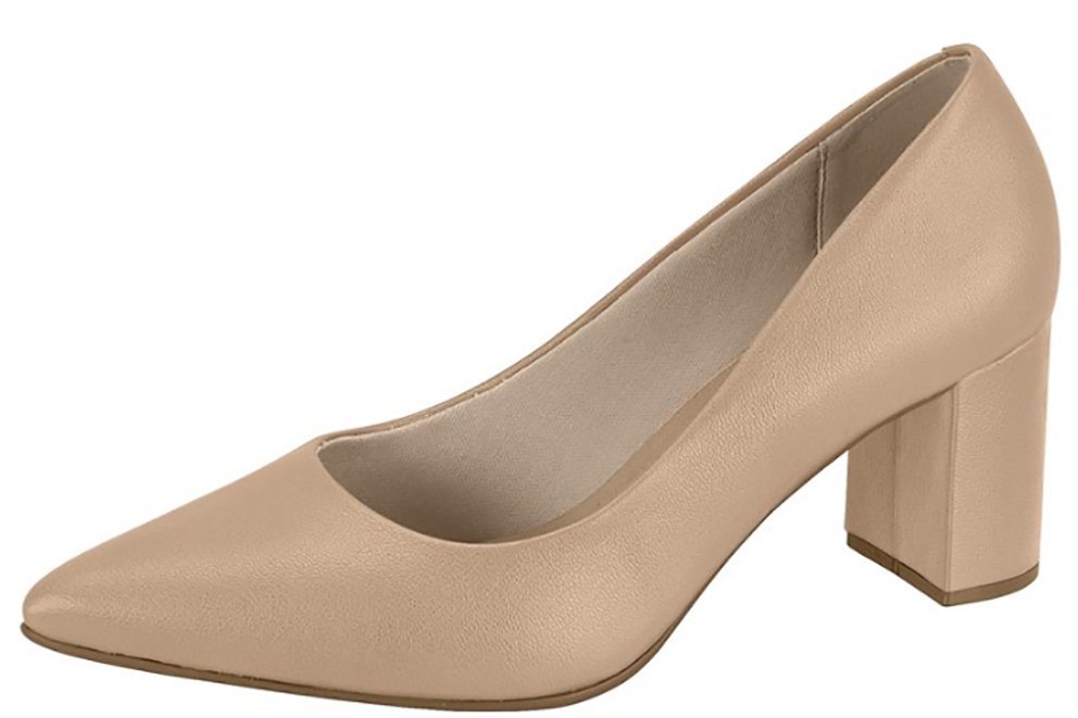 Sapato Scarpin Salto Alto Beira Rio 4241200 Feminino Bege 2