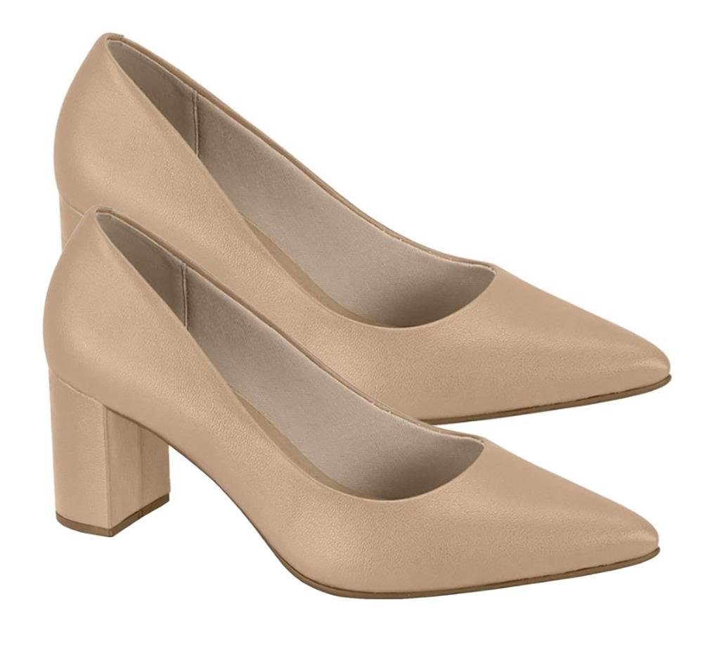 Sapato Scarpin Salto Alto Beira Rio 4241200 Feminino Bege 3