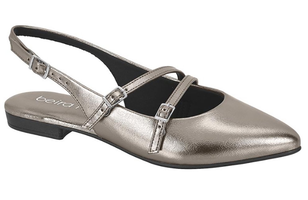 Sapatilha Mule Beira Rio 41341012 Feminino Prata 1