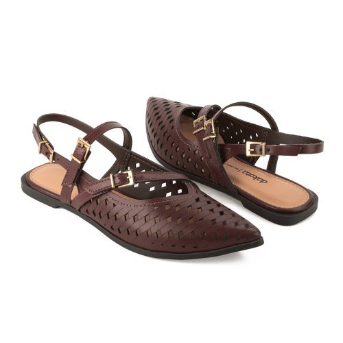 Sapatilha Slingback Dakota D0212 Feminino Marrom 4