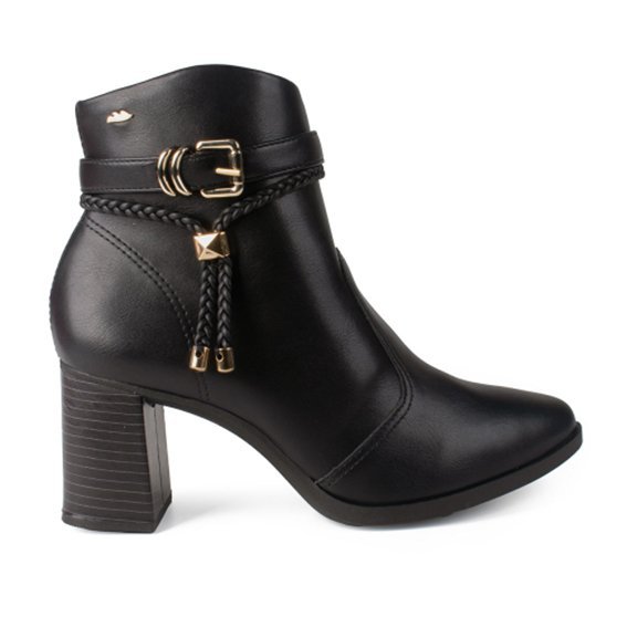 Bota Salto Lato Cano Curto Dakota DA781 Feminino Preto 4