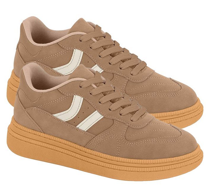 Tênis Casual Moleca 5816101 Feminino Marrom 3