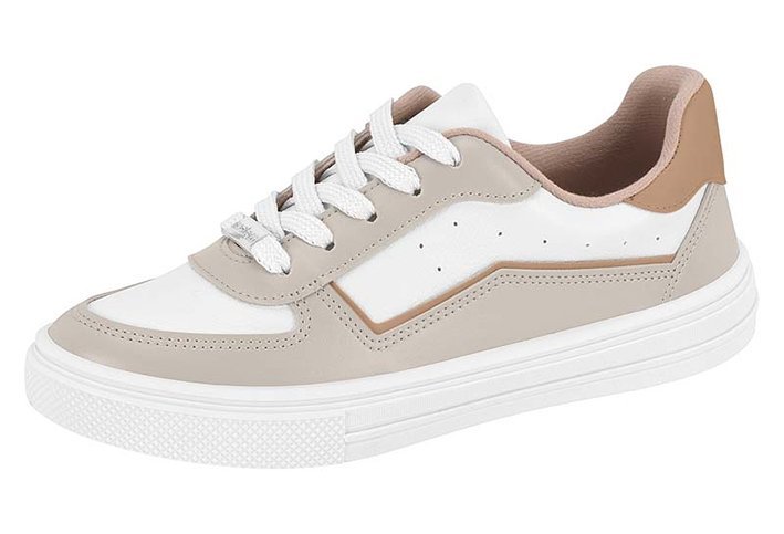 Tênis Casual Moleca 5796107 Feminino Bege 2