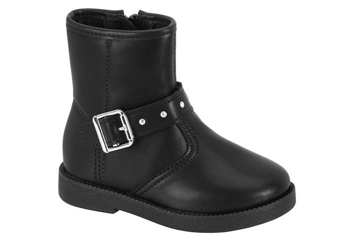 Bota Cano Curto Molekinha 2184101 Infantil Ferminino Preto 2