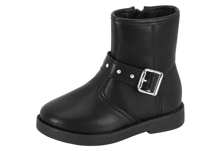 Bota Cano Curto Molekinha 2184101 Infantil Ferminino Preto 3