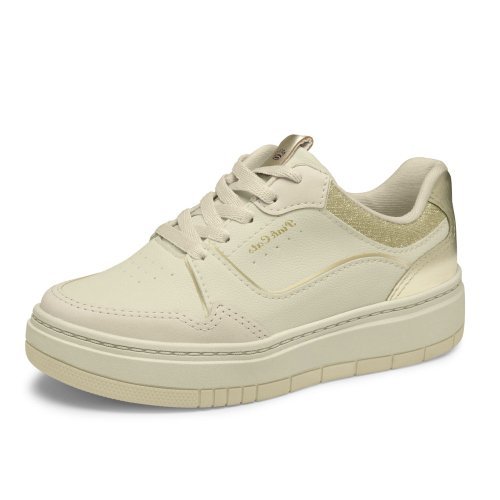 Tênis Casual Pink Cats V5182 Infantil Feminino Bege 2