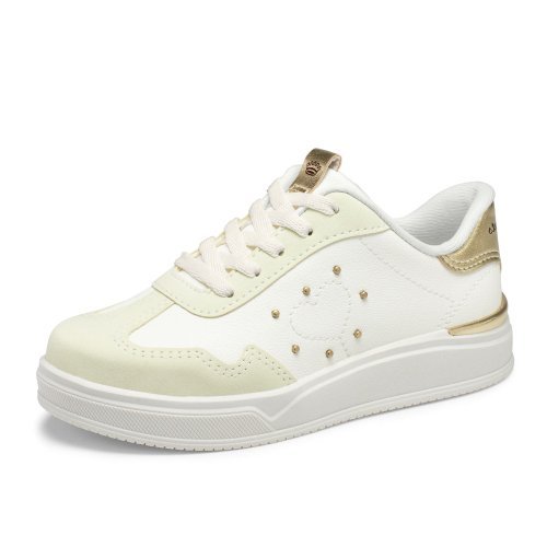 Tênis Casual Pink Cats V5351 Infantil Feminino Branco 2