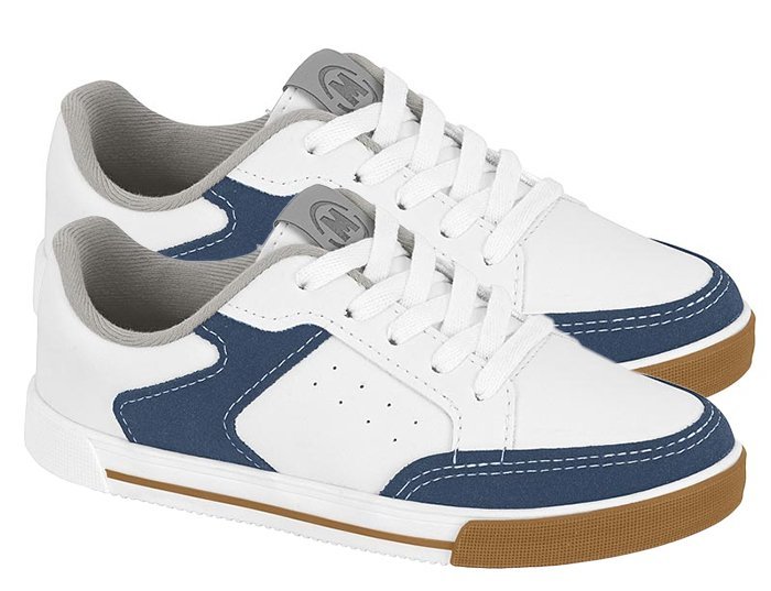 Tênis Casual Molekinho 2842221 Infantil Masculino Branco/Azul 3