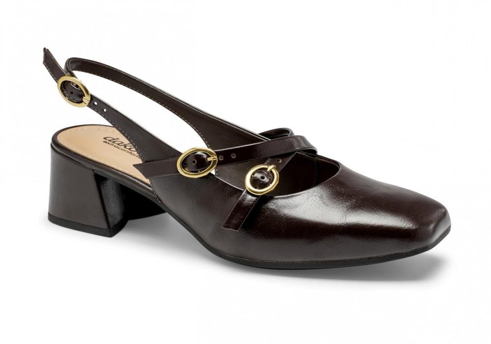 Sapato Salto Bloco Aberto Dakota D0081 Feminino