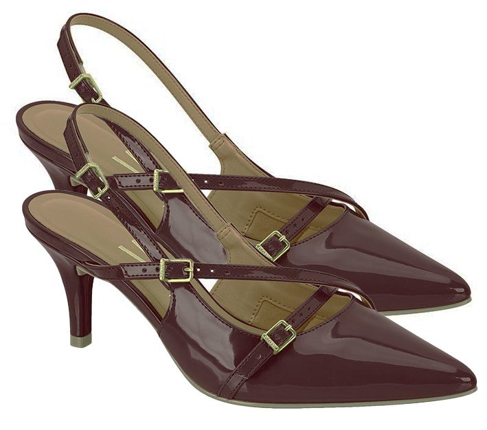 Sapato Scarpin Slingback Vizzano 11851124 Feminino Marrom 3