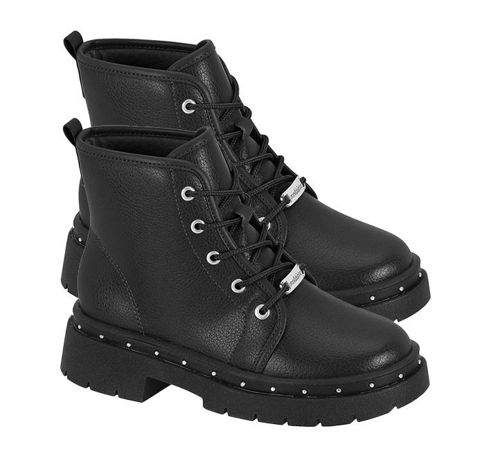 Bota Coturno Molekinha 2182312 Infantil Feminino Preto 3