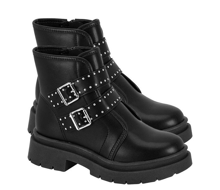 Bota Coturno Molekinha 2182114 Infantil Feminino Preto 3