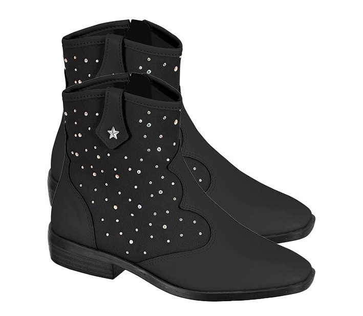 Bota Country Molekinha 2183203 Infantil Feminino Preto 3