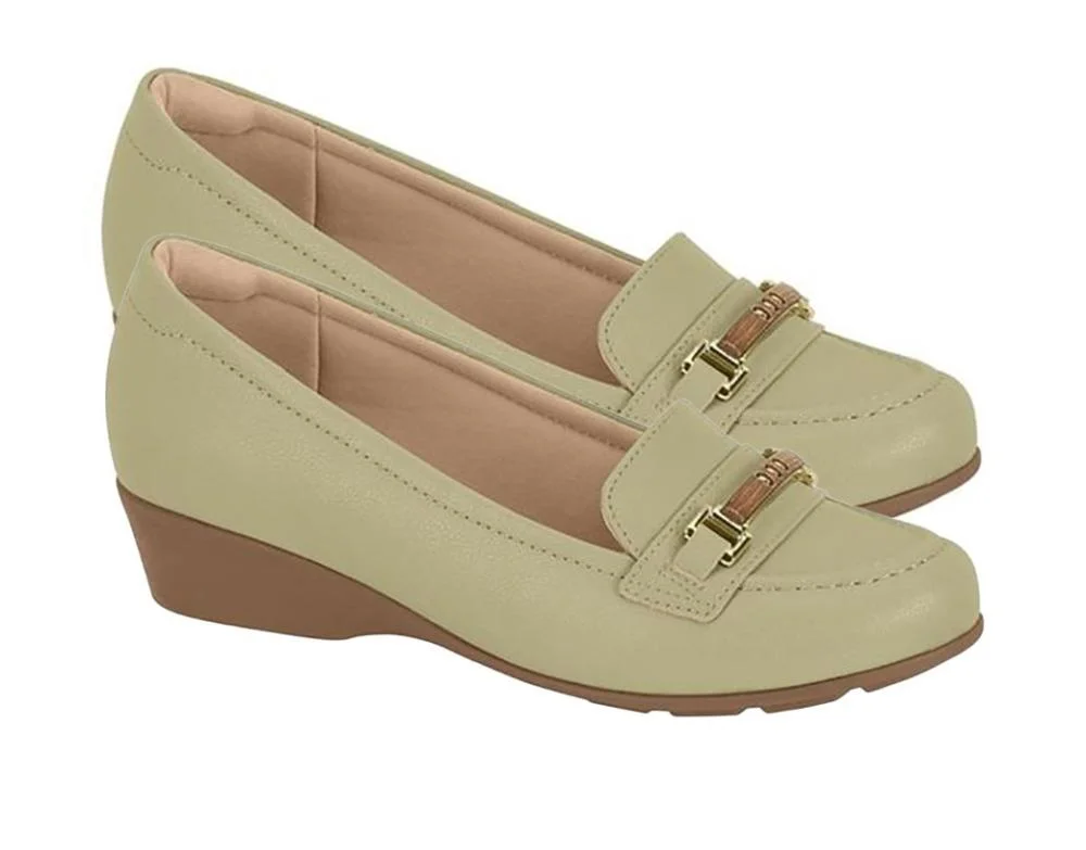 Sapato Mocassim Anabela Modare Ultraconforto 7014287 Feminino Verde 3