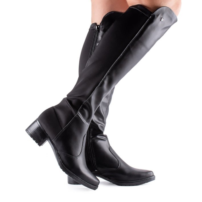 Bota Montaria Cano Longo Mississipi ME123 Feminino Preto 2