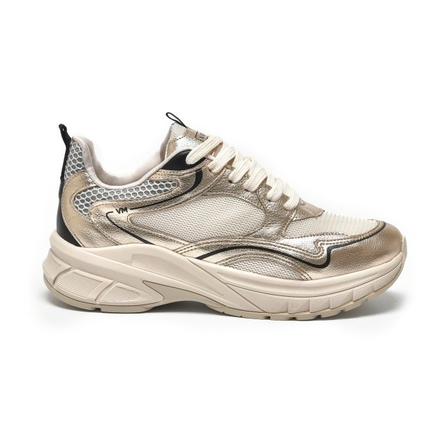 Tênis Casual Via Marte 240-004 Feminino Ouro 2