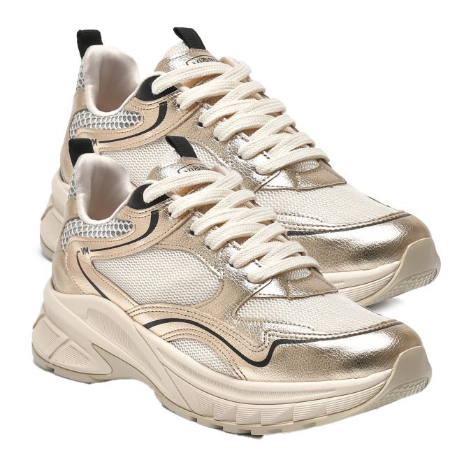 Tênis Casual Via Marte 240-004 Feminino Ouro 4
