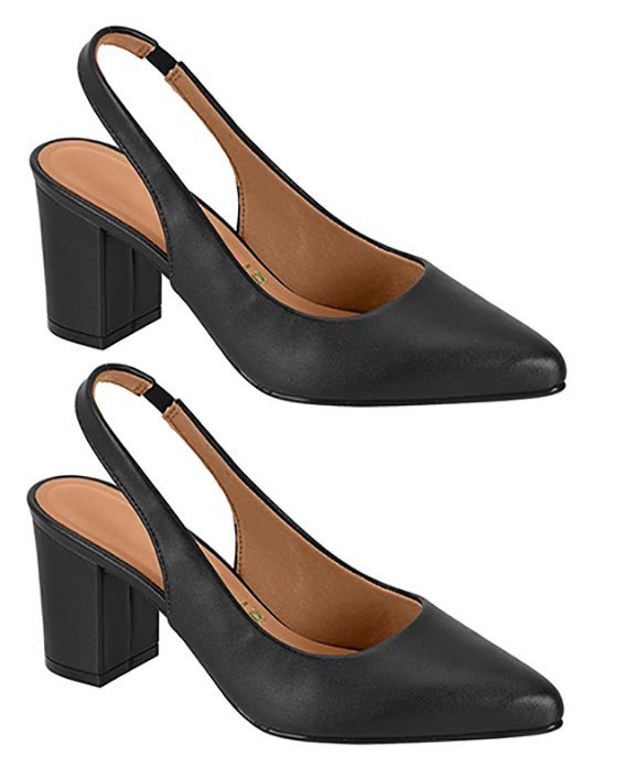 Sapato Scarpin Aberto Vizzano 1290503 Feminino Preto 3