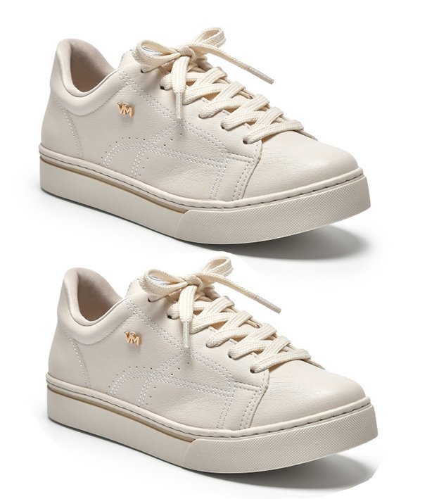 Tênis Casual Via Marte 016-008 Feminino Off White 3