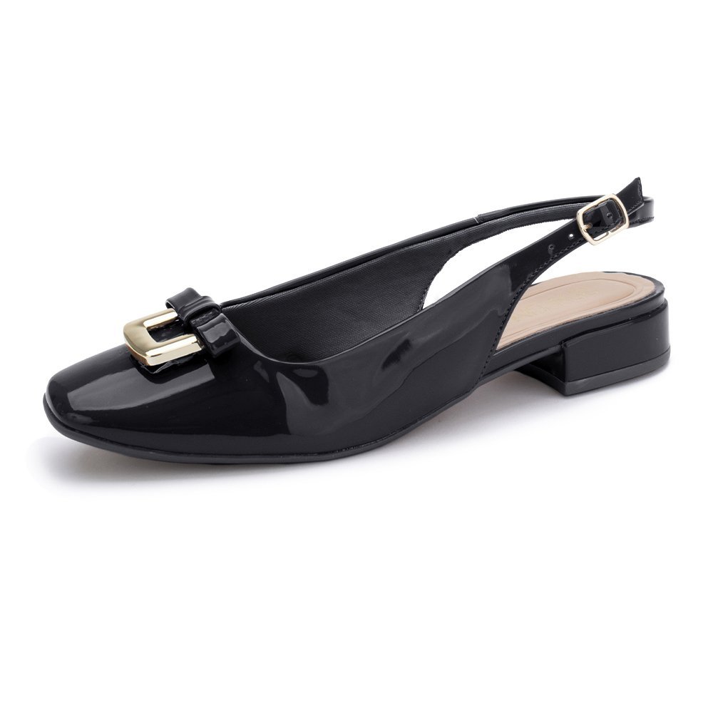 Sapato Slingback Sua Cia 837715954 Feminino Preto 2