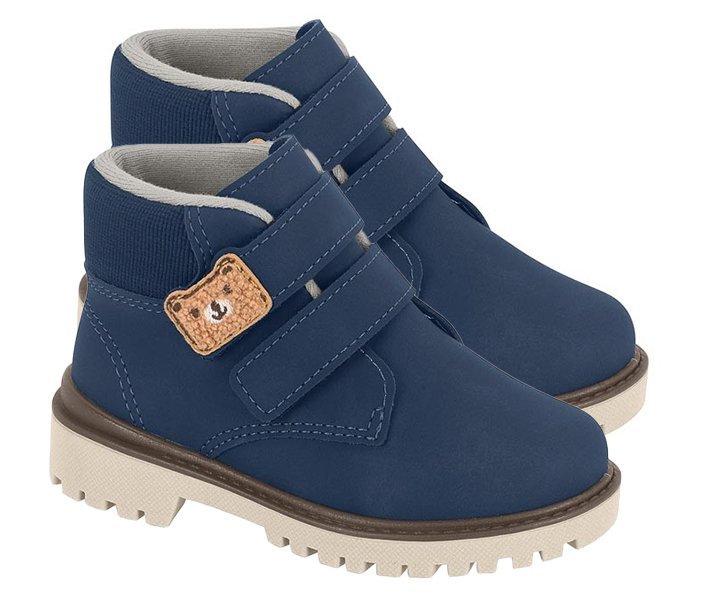 Bota Coturno Molekinho 2144234 Infantil Masculino Azul Escuro 3