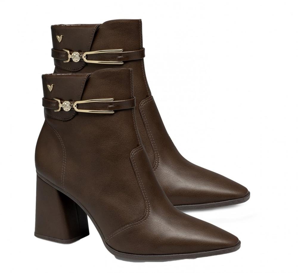 Bota Cano Médio Salto Alto Mississipi Me574 Feminino Marrom 3