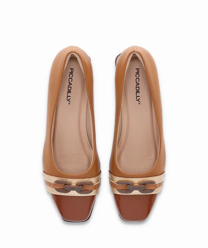 Sapato Scarpin Salto Grosso Piccadilly 160099 Feminino Marrom 3