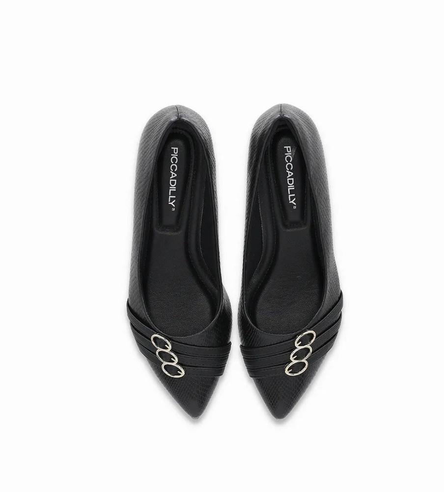 Sapato Scarpin Salto Grosso Piccadilly 739083 Feminino Preto 4