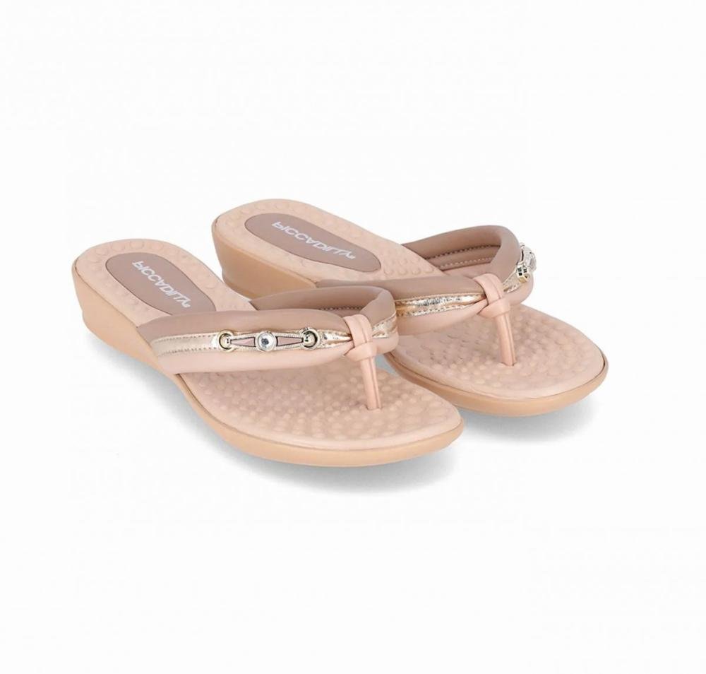 Chinelo Tamanco Piccadilly 500391 Feminino Bege 2