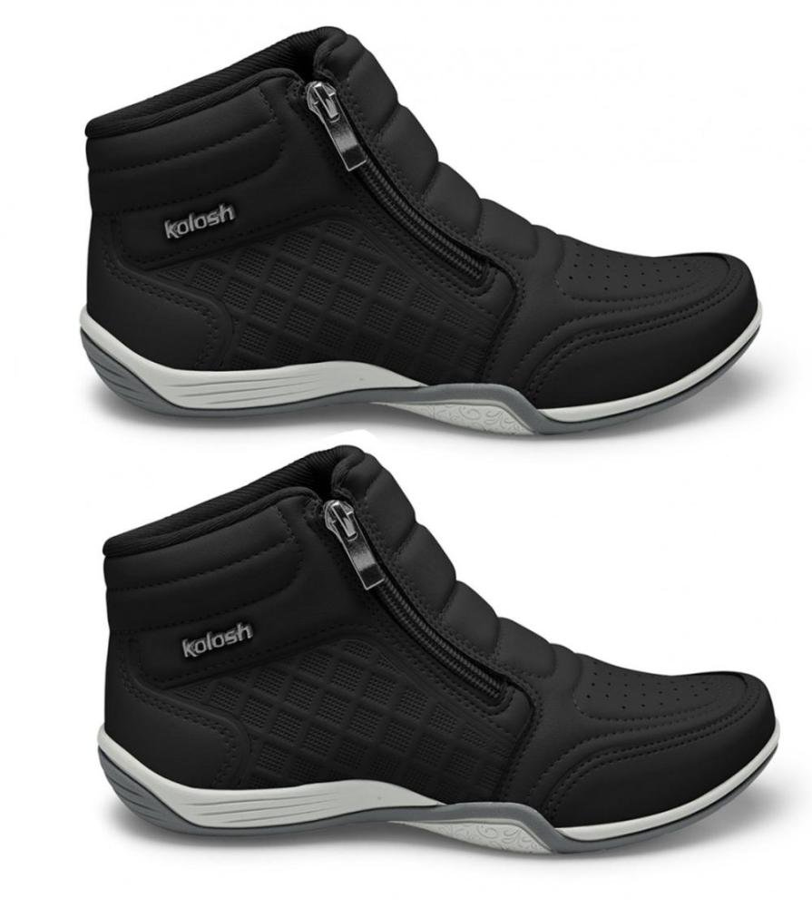 Tênis Casual Botinha Kolosh C3693 Feminino Preto 3