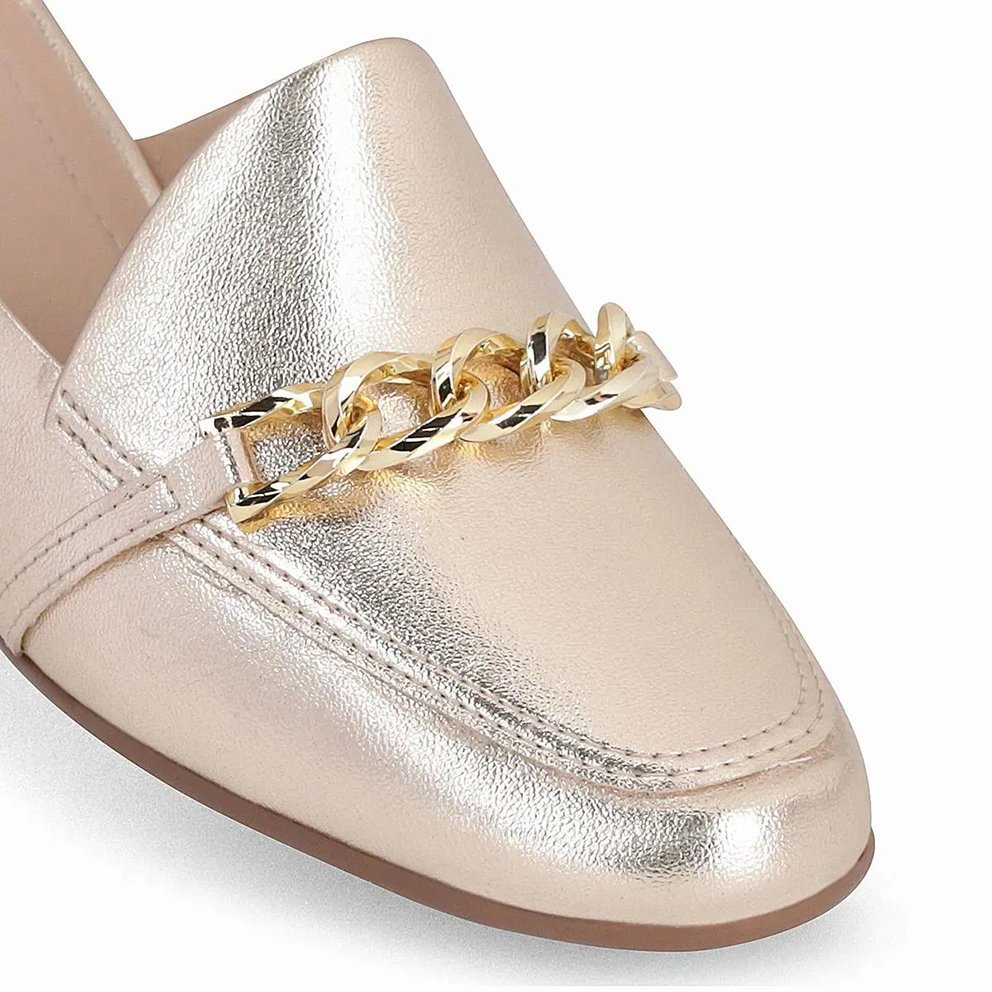 Mule Metalizado Piccadilly 2502521 Feminino Ouro 2