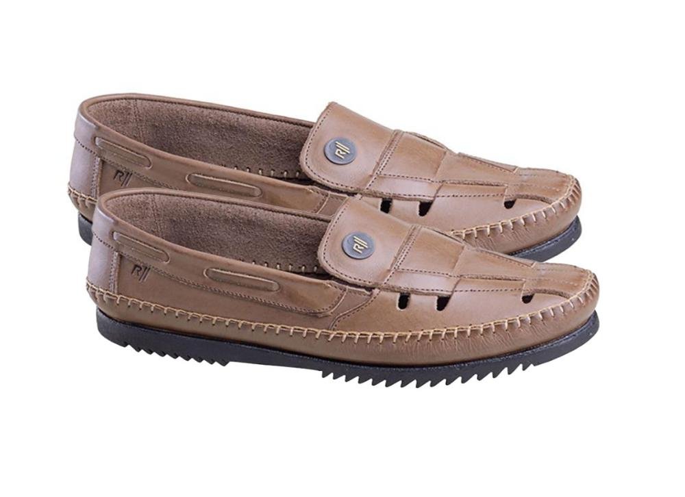 Mocassim Vazado Em Couro Rafarillo 405 Masculino Marrom 3