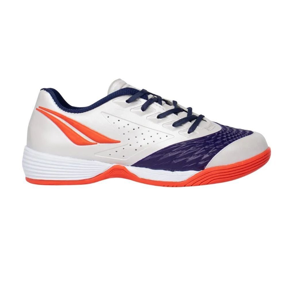 Chuteira Futsal Penalty Max 200 Kids Y-1 Infantil Masculino Branco/Azul/Laranja 1