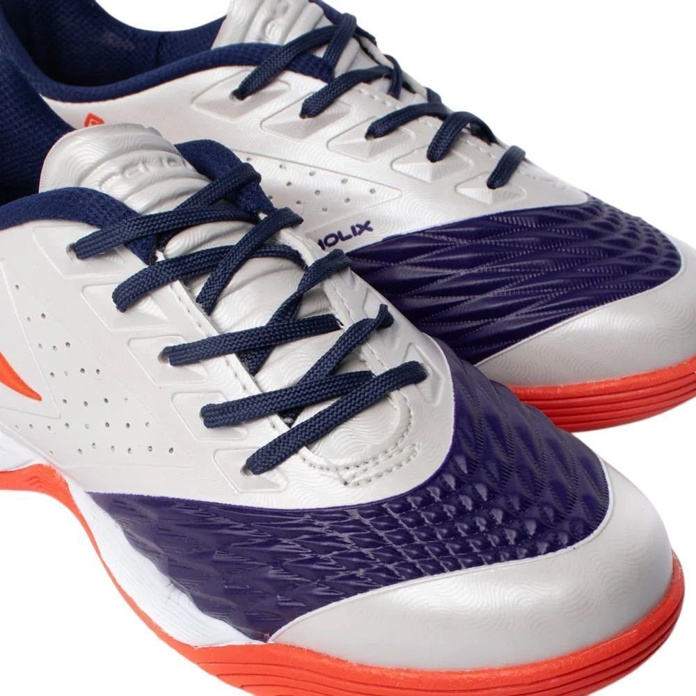 Chuteira Futsal Penalty Max 200 Kids Y-1 Infantil Masculino Branco/Azul/Laranja 3