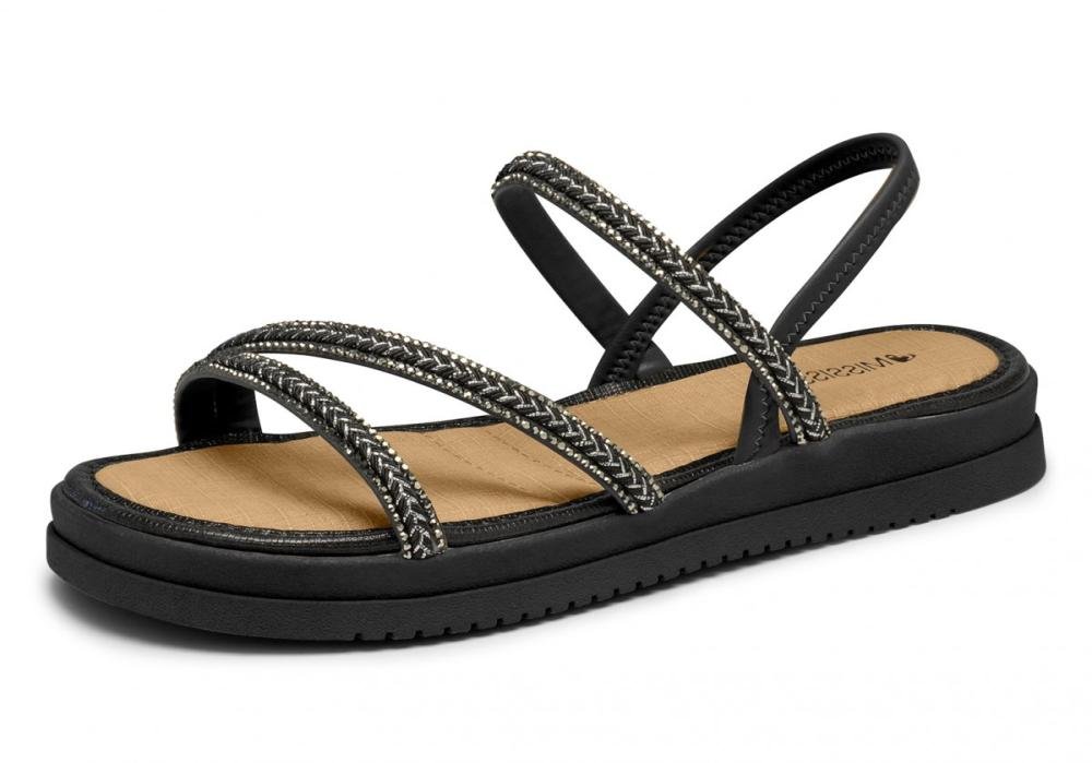 Sandália Papete Flatform Mississipi ME353 Feminino Preto 2