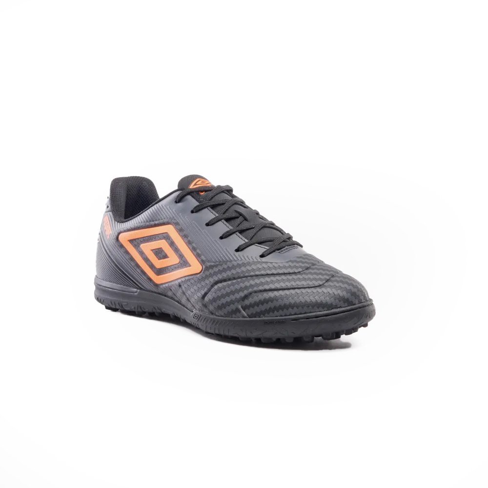Chuteira Umbro Attak III Society Masculino Preto/Laranja 3